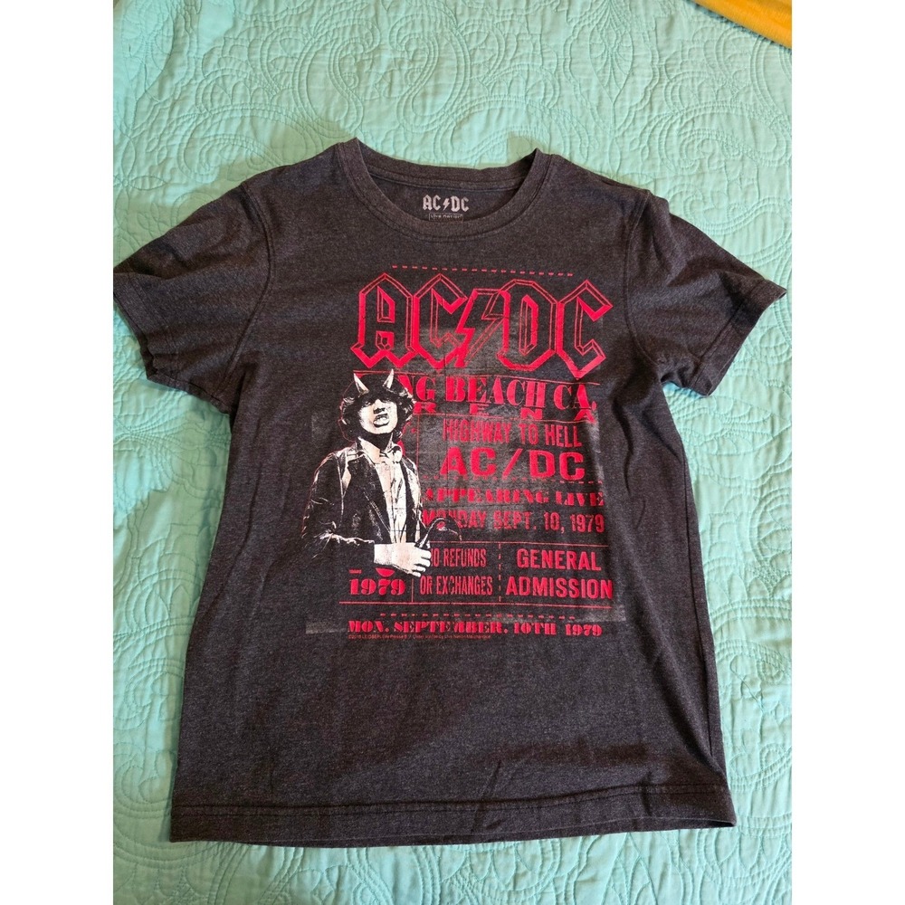 AC/DC Highway to Hell 1979 Tour Graphic T-Shirt Charcoal Grey Medium Live Nation